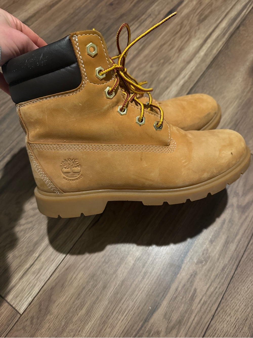 Timberland Wheat/Black Premium Leather Ankle Boot